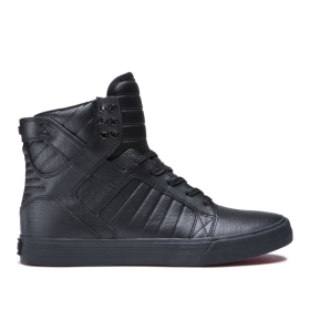 Mens Supra High Top Shoes SKYTOP Black/Black/red | AU-98388